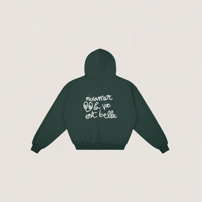 Hoodie Zip - La vie est belle | +3 couleurs