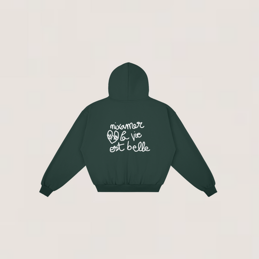 Hoodie Zip - La vie est belle | +3 couleurs
