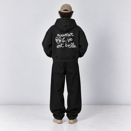 Hoodie Zip - La vie est belle | +3 couleurs