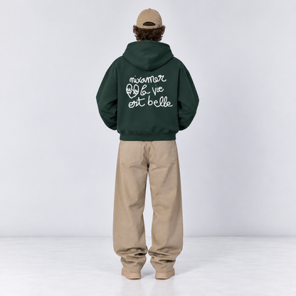 Hoodie Zip - La vie est belle | +3 couleurs